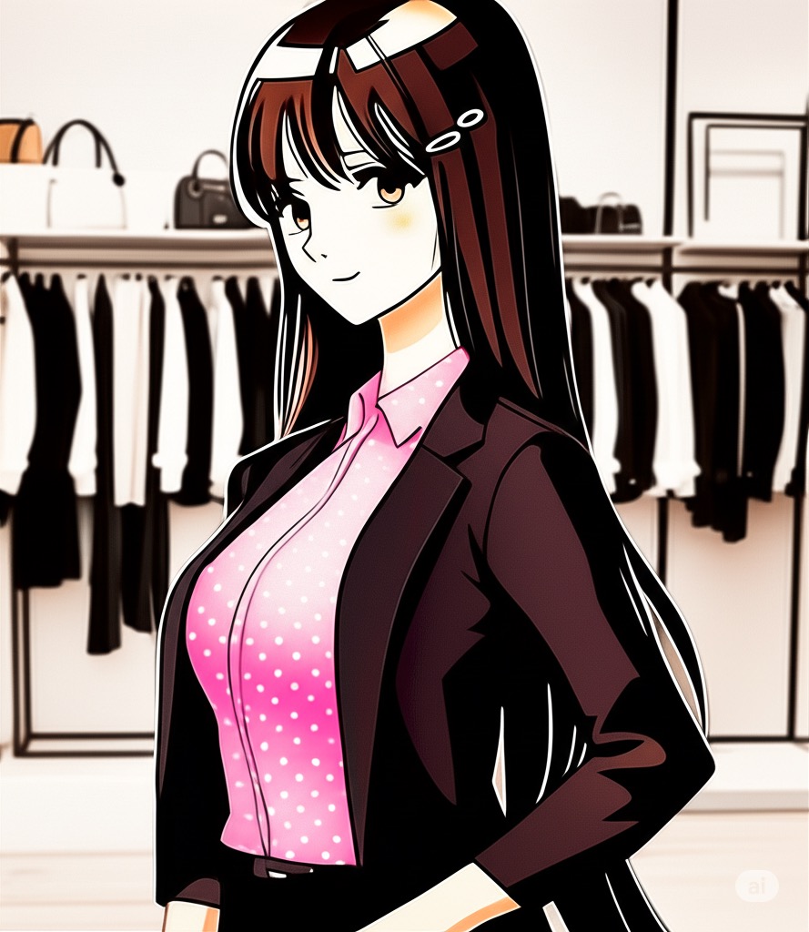 就活メイクと服装の重要性を人事目線で解説する、えり先輩のイラスト