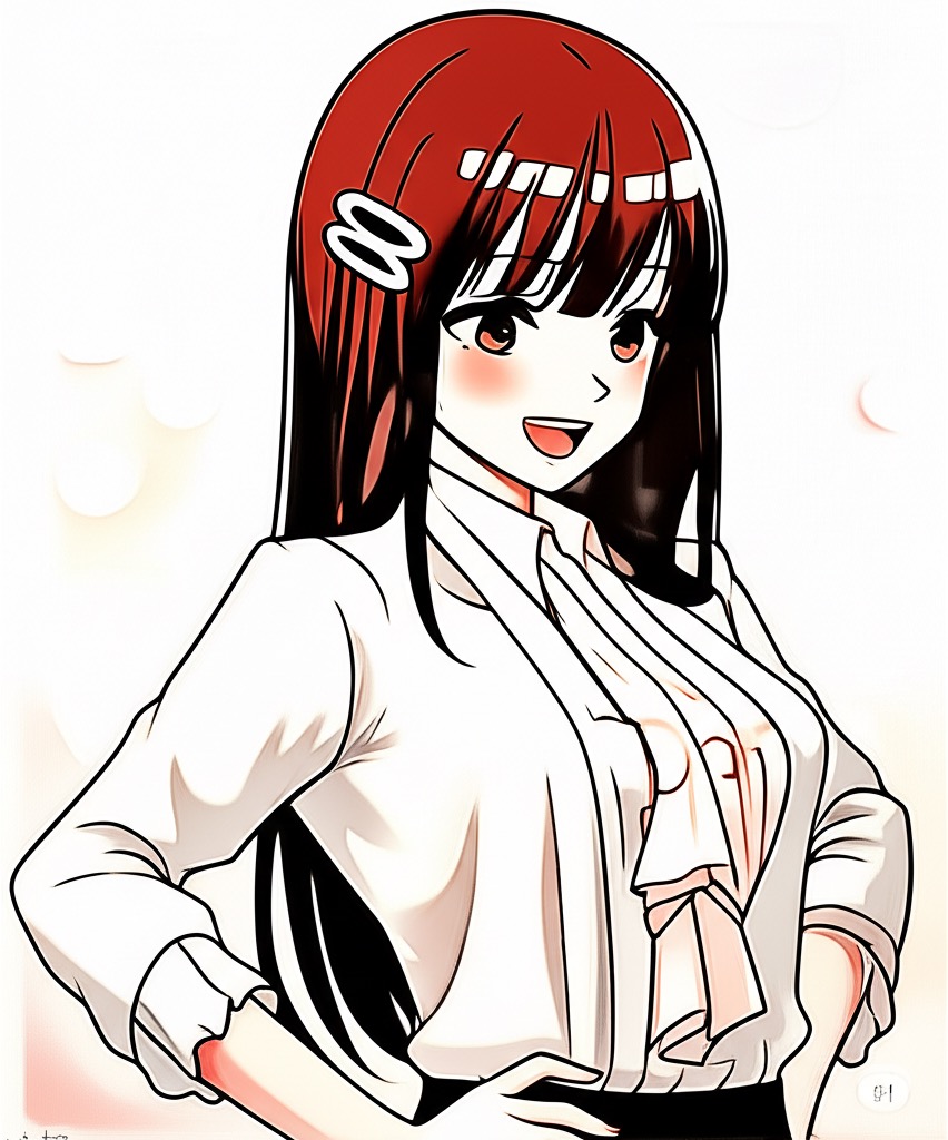 人事のえり先輩の教えで自信をつけ、未来へ向かって前向きに進む就活女子のイラスト