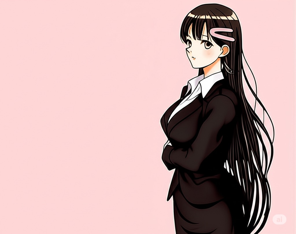 太陽のように明るい笑顔で、周りを照らす人事のえり先輩のイラスト